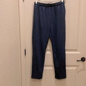 Orvis Men’s Size L Sweatpants Blue Comfy Elastic Waist Drawstring Slash Pockets